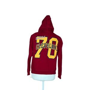 NFL cavalier Cleveland hoodie jacket sport fanatic red burgundy sweatshirt sz S